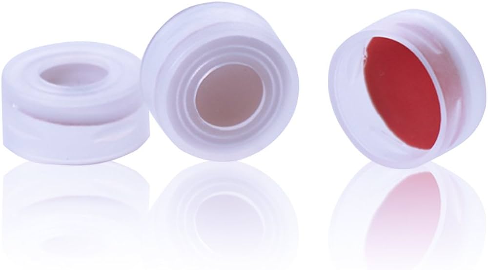 Tapones snap (a presión) con septa de PTFE/Silicona, transparentes (caja x 100 unidades)