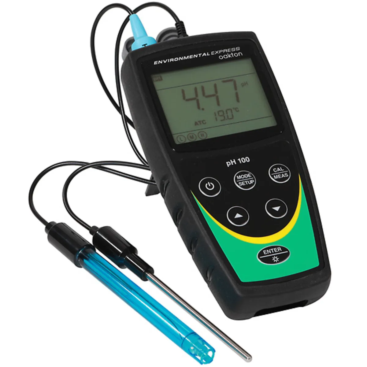 pHmetro portátil con sonda de temperatura y electrodo de pH, pH100 Oakton