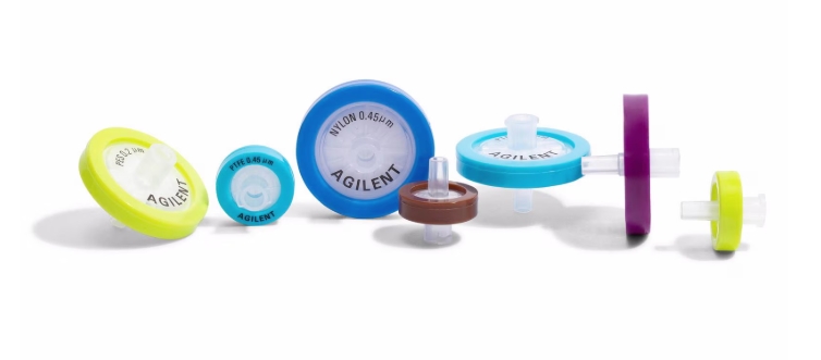 Filtro de jeringa  PTFE 0, 45 25 mm 00.Marca Agilent.