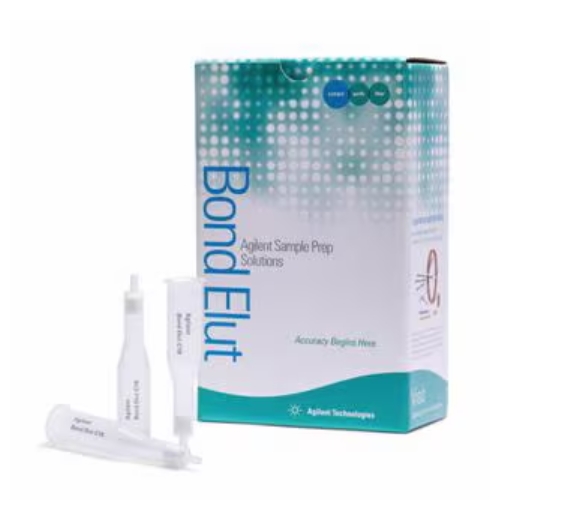 Cartucho SPE Bond elut C18, 100 miligramos 1 mililitros, 00.Marca Agilent.