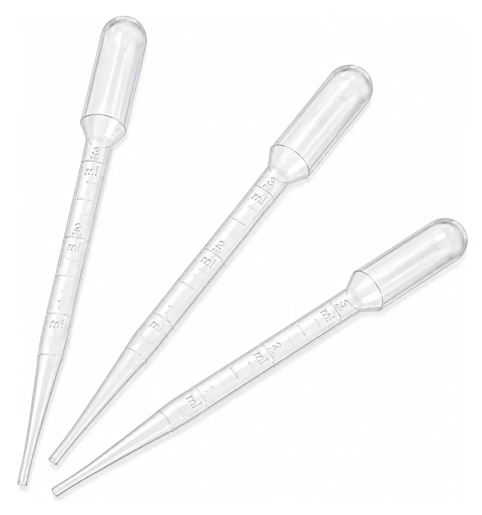 Pipeta pasteur de plástico graduada hasta 3ml, volumen total de 7ml - pack 500 unidades, marca Pekybio